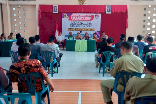Pengundian Nomor Urut Bakal Calon Kepala Desa di Desa Keputran Kecamatan Kemalang