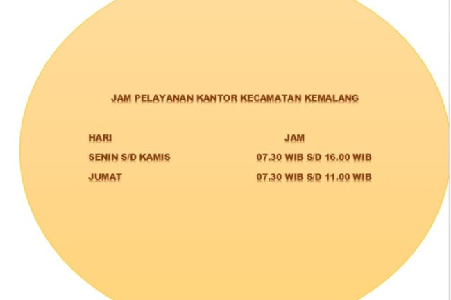 JAM PELAYANAN KANTOR KECAMATAN KEMALANG