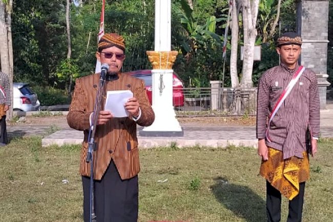 Kecamatan Kemalang menggelar upacara Hari Jadi Kabupaten Klaten Ke- 222 di Lapangan Krido Dompol Kemalang
